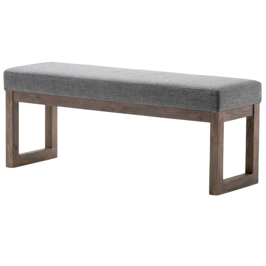 45" Milltown Wide Contemporary Rectangle Large Ottoman Bench