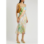 Vestido lencero midi de seda estampado Helmstedt