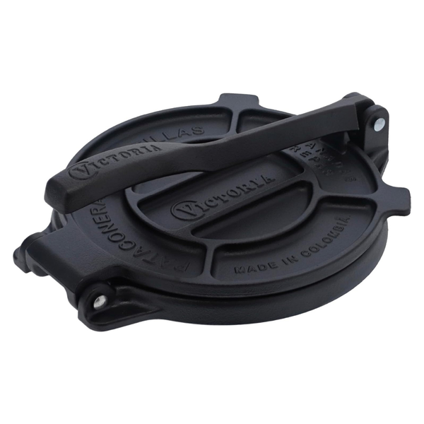 8'' Victoria Cast Iron Tortilla Press (Black)