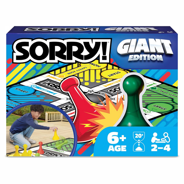 Juegos gigantes de Sorry, Guess Who y Candy Land