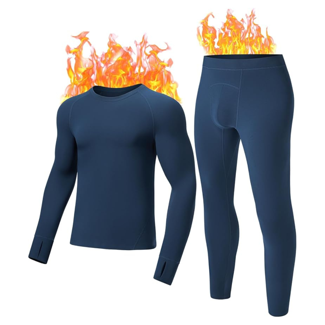Micro-Fleece Thermal Underwear, Top & Bottom Set