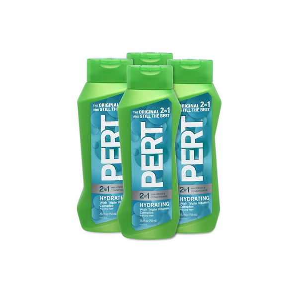 4 Bottles Of Pert Hydrating 2 In 1 Shampoo Plus Conditioner