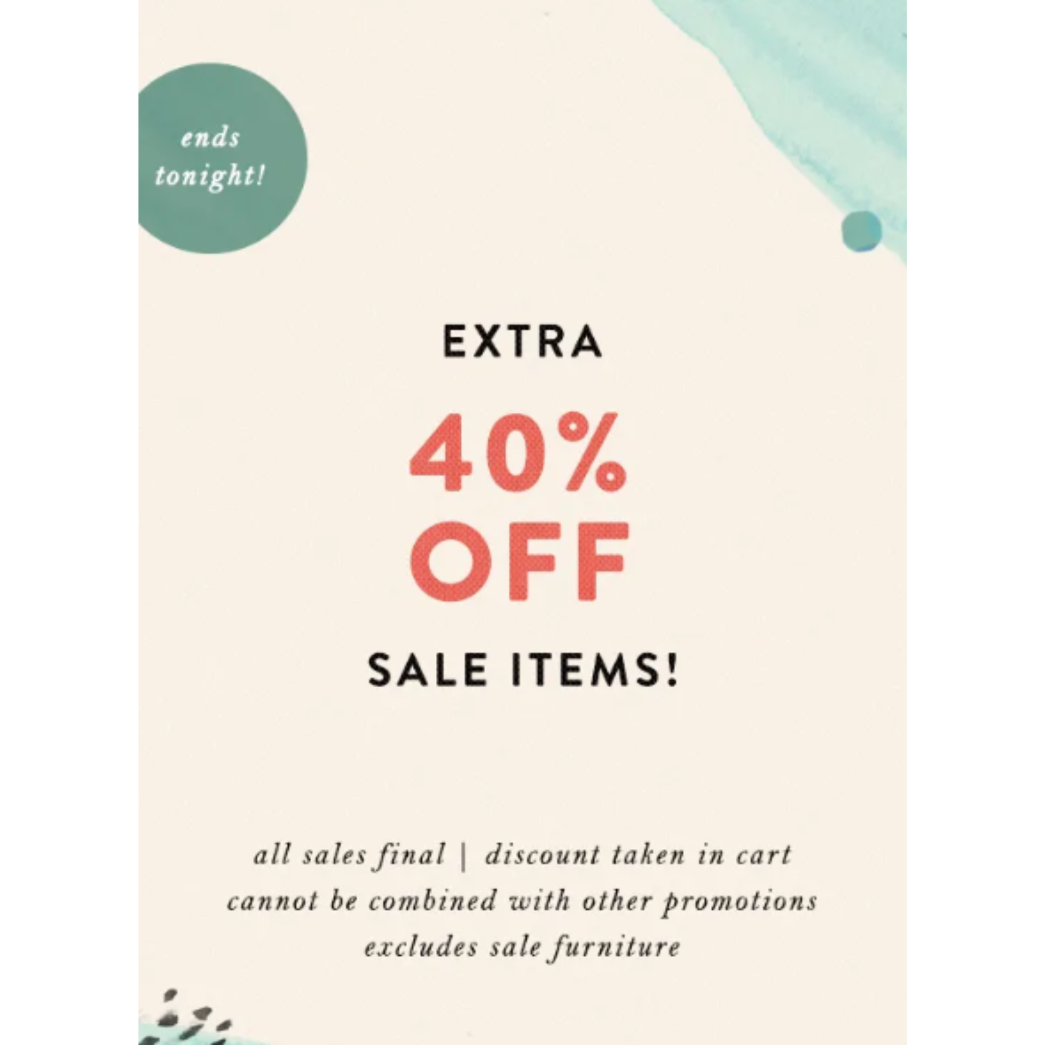 Anthropologie EXTRA 40% OFF SALE!