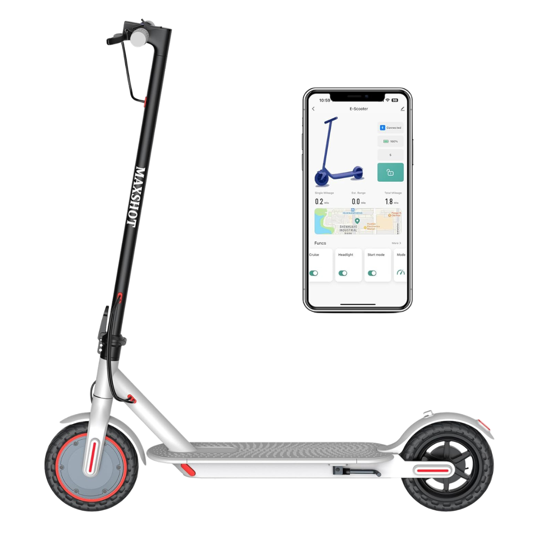 Electric Folding Scooter With Dual Suspension