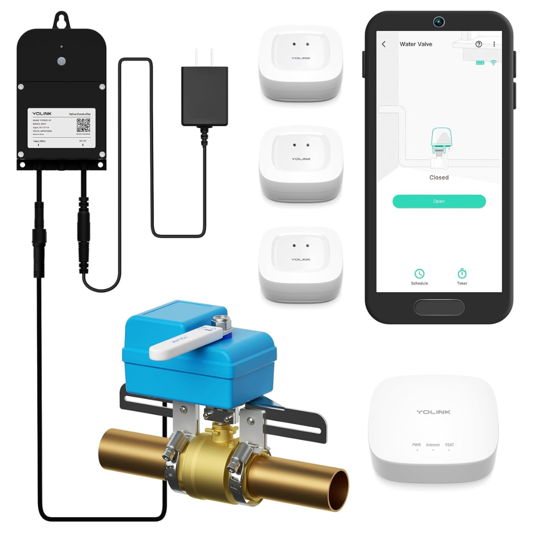 YoLink DIY Automatic Water Leak Detection & Shut-Off Starter Kit