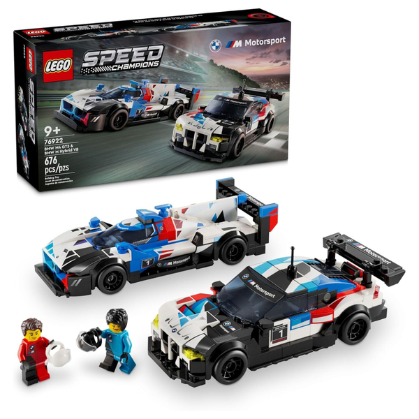 676-Pieces LEGO BMW M4 GT3 & BMW M Hybrid V8 Race Car