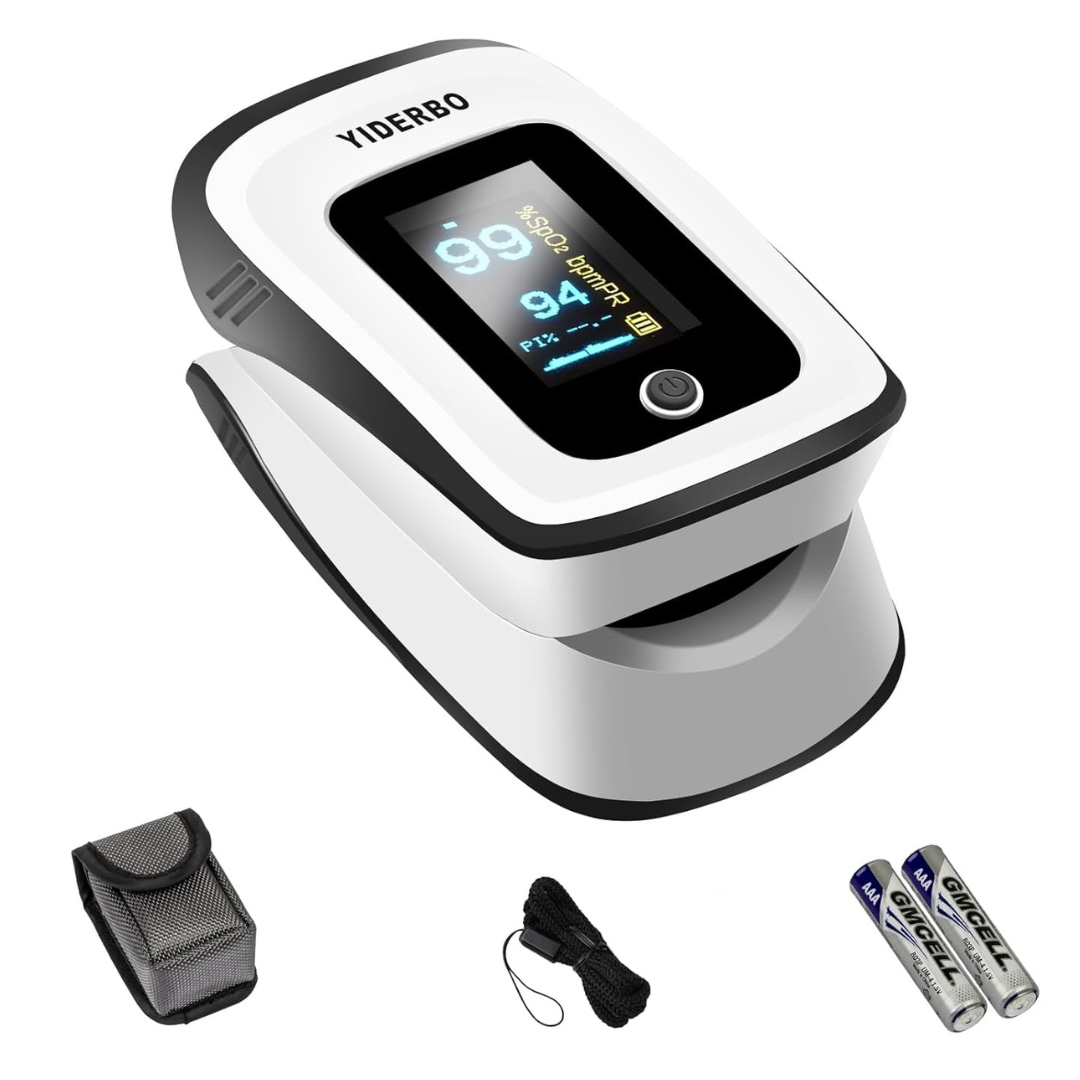 Fingertip Pulse Oximeter With OLED Display & Batteries