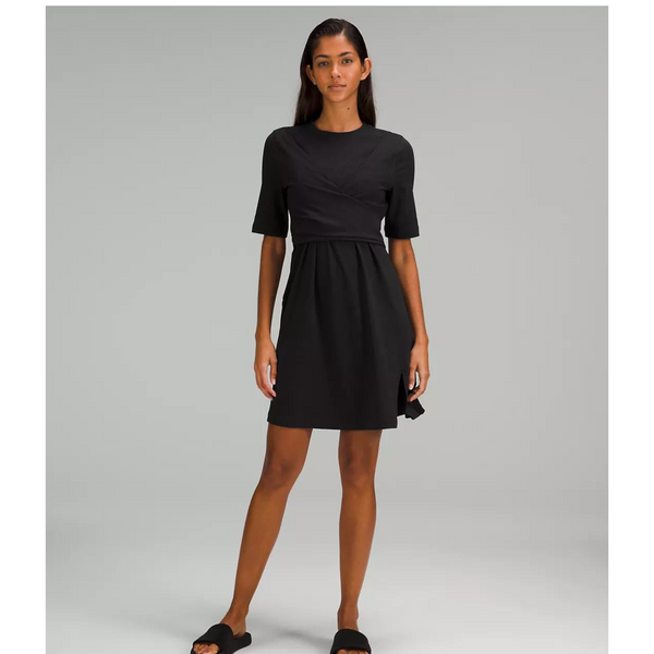 Lululemon Cotton Wrap Front T-Shirt Dress