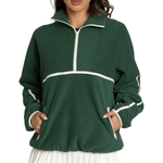 Womens Half-Zip Oversized Fleece Sweatshirt (4 Colors)