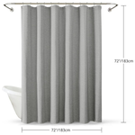 72" x 72" Linen Shower Curtain with Hooks