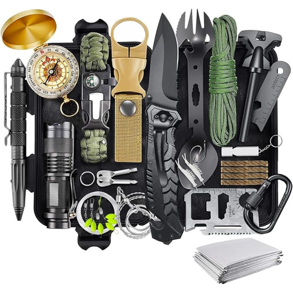 30-in-1 LAUFARY Survival Kit with Camping Accessories