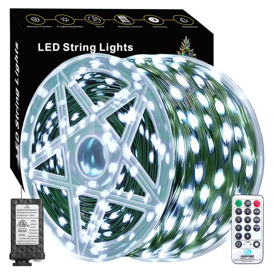 1000-LED 328-Ft Christmas LED String Lights With 8 Modes