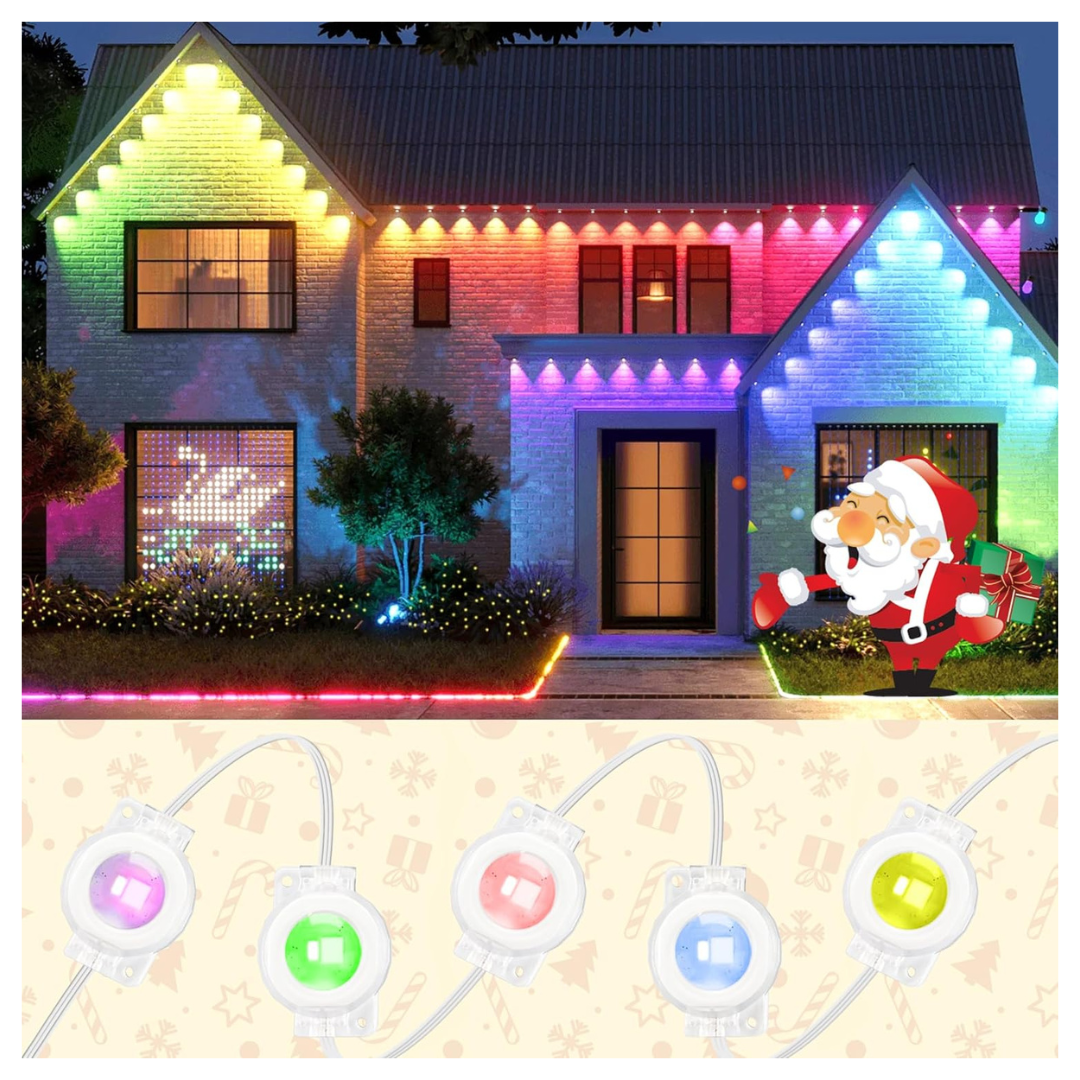 111ft IP65 Waterproof Permanent Outdoor RGB Eaves Lights