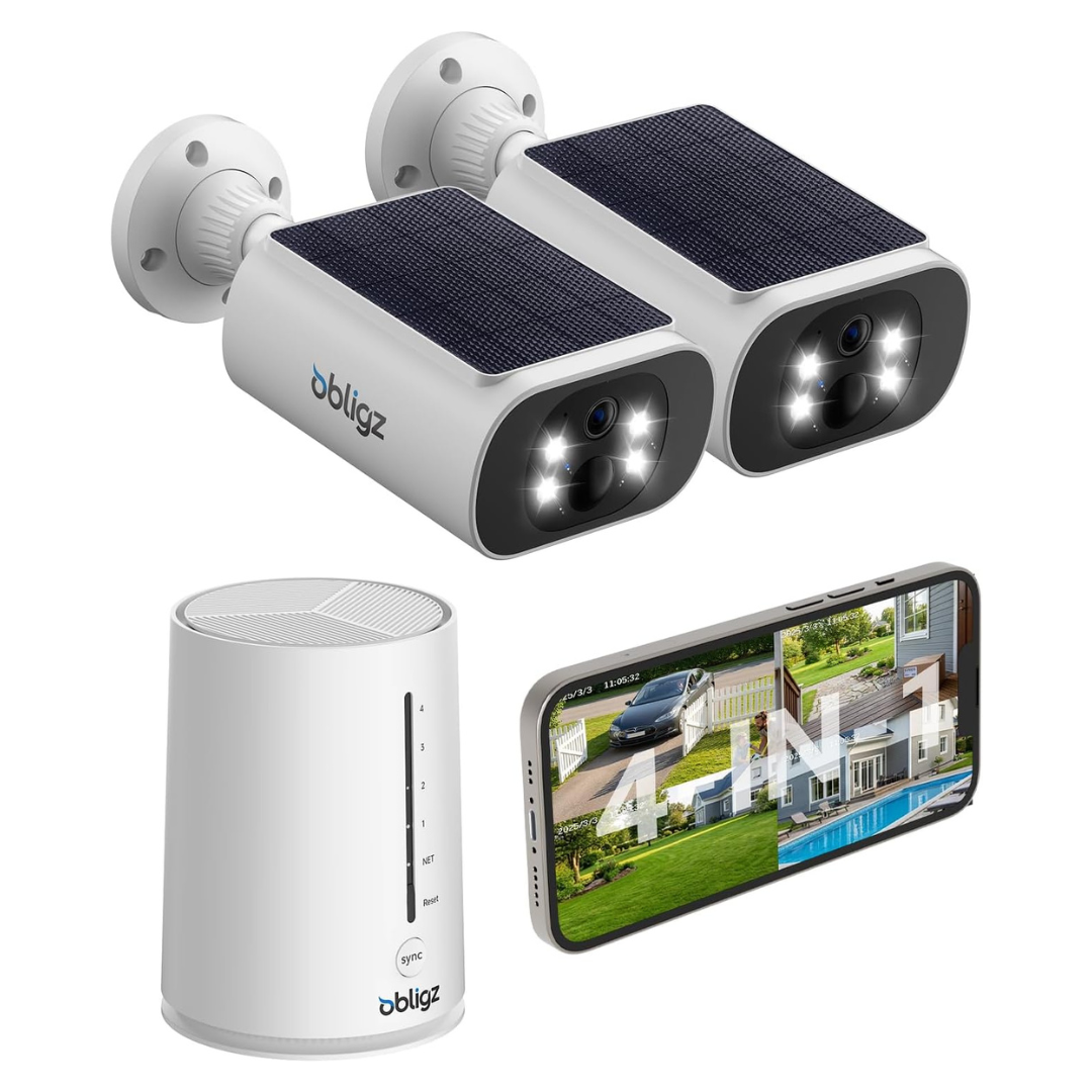 2-Pack Solar Wireless Security Cameras Kit