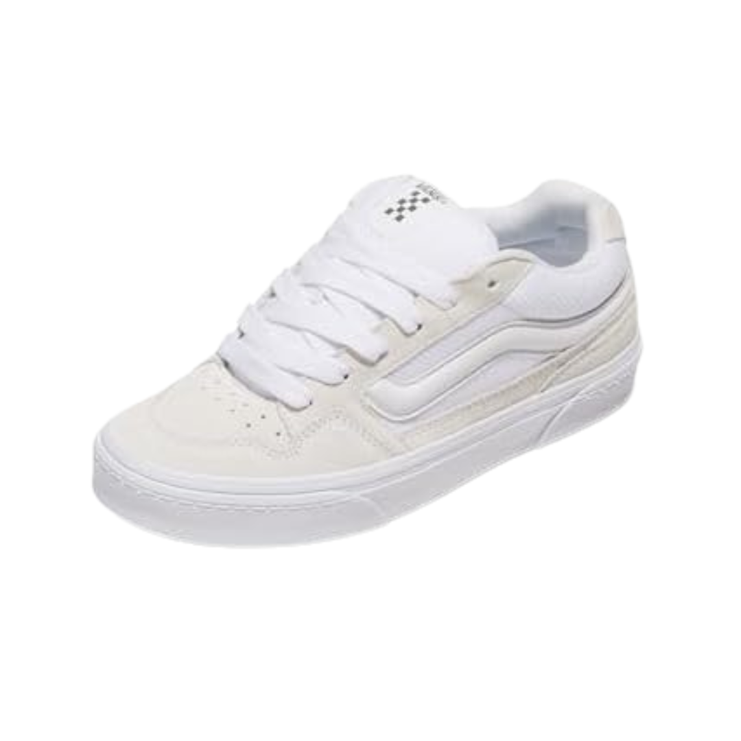 Vans Women's Chunky Low-Top Fashion Caldrone Shoes (White, 7)