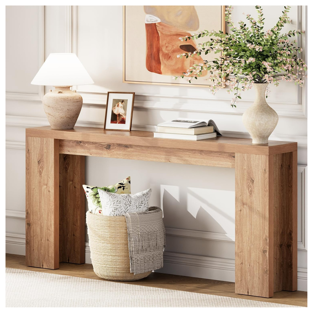 70.9" Extra Long Console Entryway Table With Base