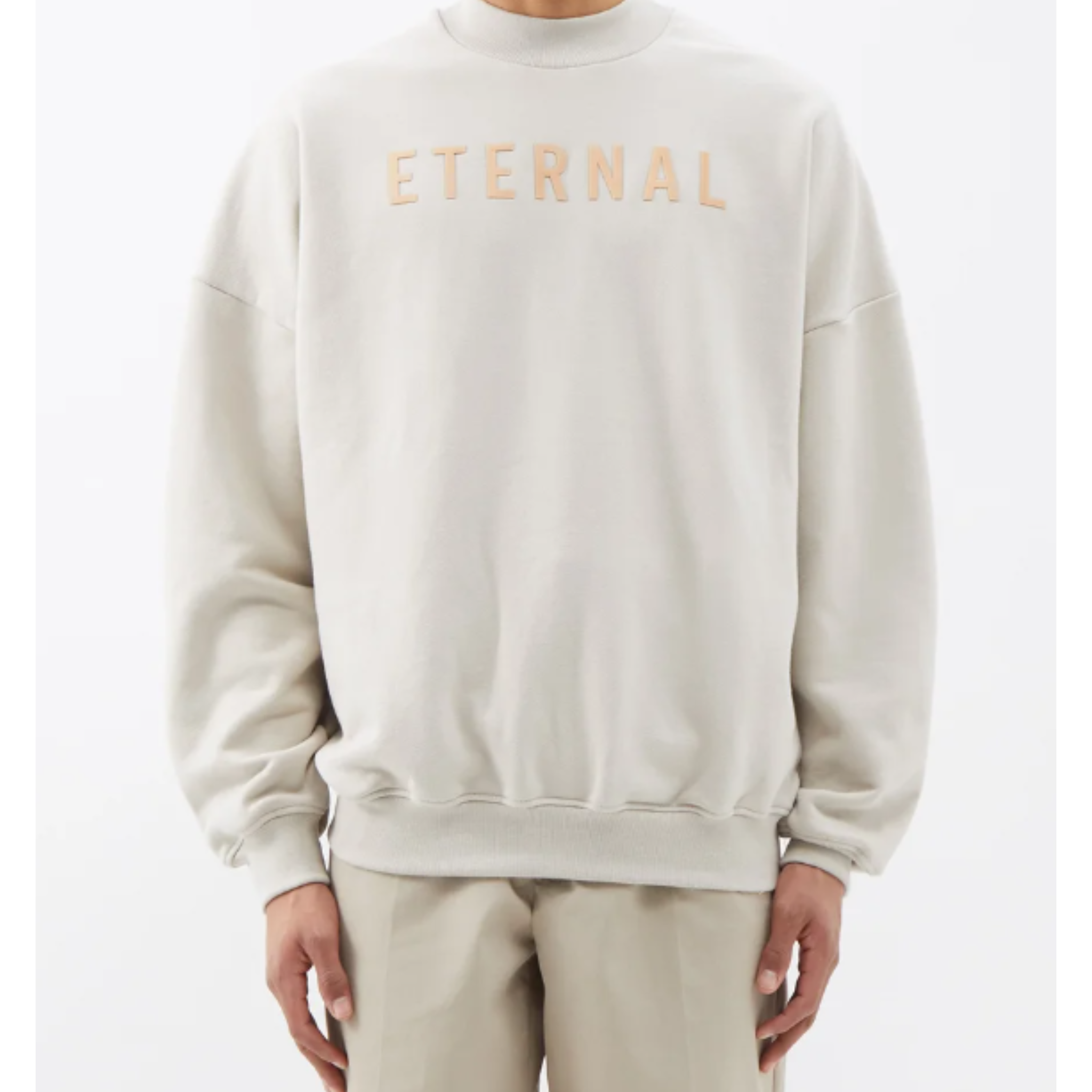 Fear Of God Essentials Beige Eternal Cotton Jersey Sweatshirt