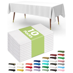 10-Pack 54" x 108" Rectangle Disposable Plastic Table Cloths