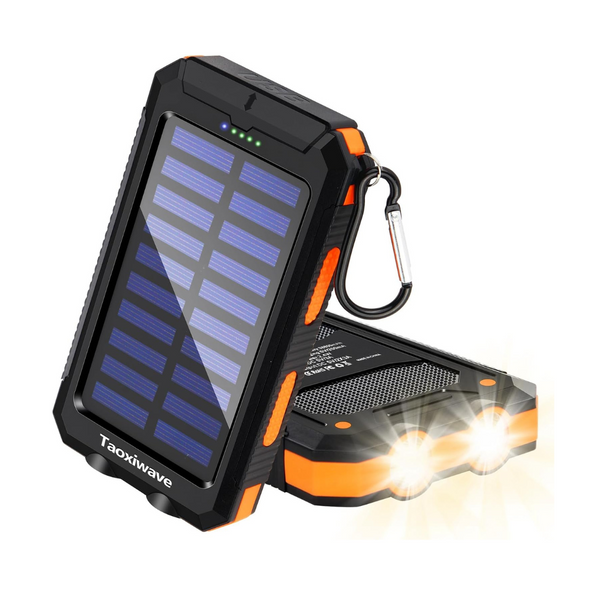 Banco de energía solar de carga rápida impermeable de 38800 mAh