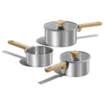 3-Piece CAROTE Stainless Steel Saucepan Set