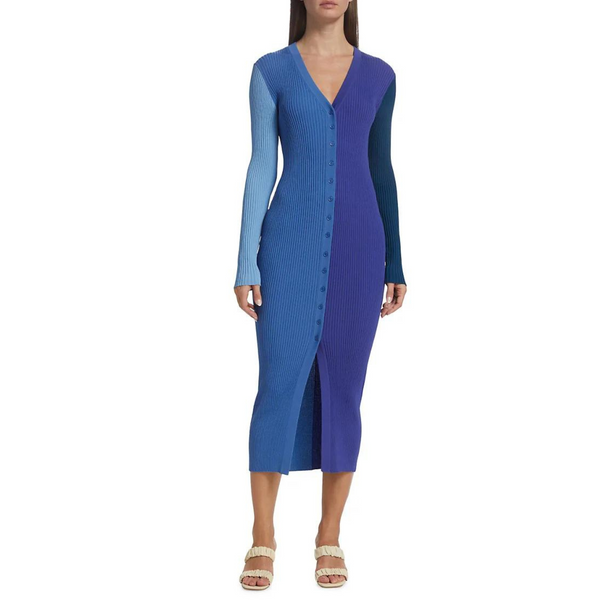 Vestido ajustado Staud con diseño color block