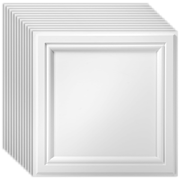 12-Pack Art3d PVC 24" x 24" Waterproof Drop Ceiling Tiles