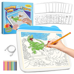 34-Piece Brightness Levels Eye Protection Light Up Tracing Pad Set