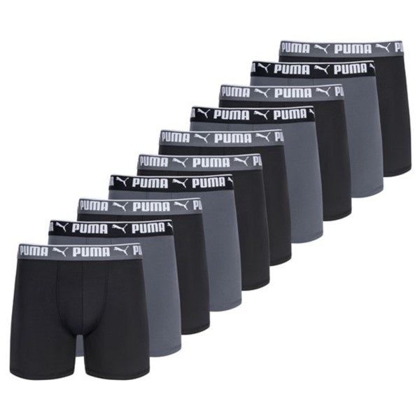 10-Pack PUMA Men's Performance Boxer Briefs (Various)