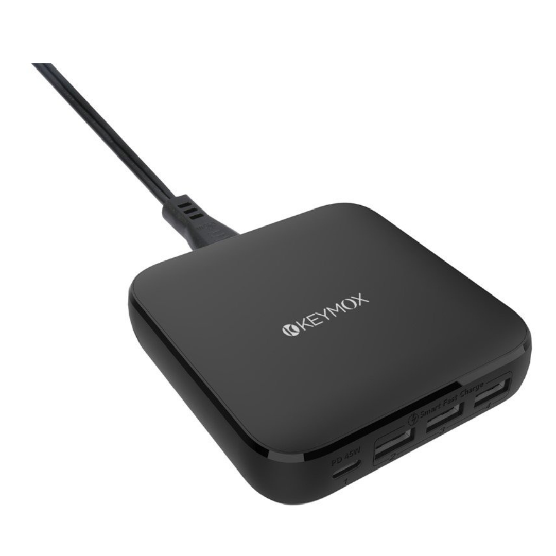 65W 4-Port Desktop Charger With USB-C PD Output