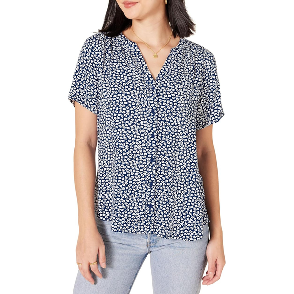 Amazon Essentials Women's Short-Sleeve Viscose Woven Blouse (Various)