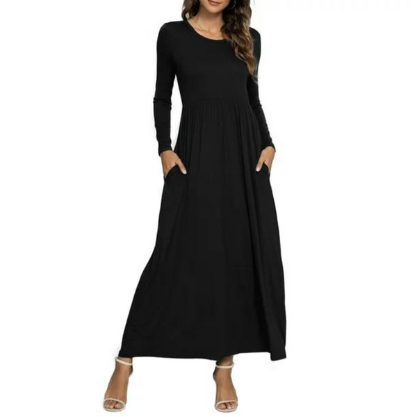Walmart Long Sleeve Comfy Maxi Dress
