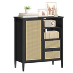 Vasagle Synthetic Rattan Sideboard With Drawers