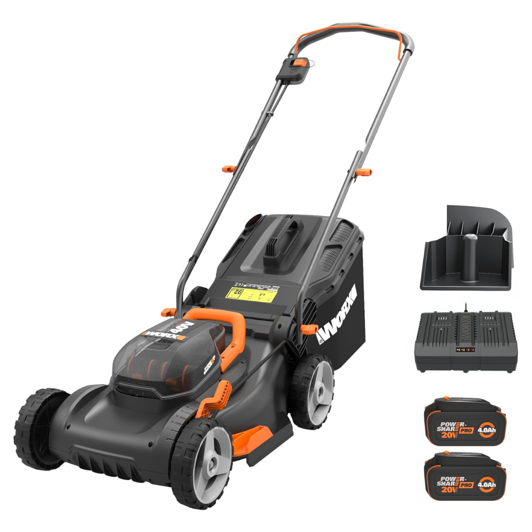 Worx WG743 40V Power Share 4.0Ah 17" Cordless Lawn Mower