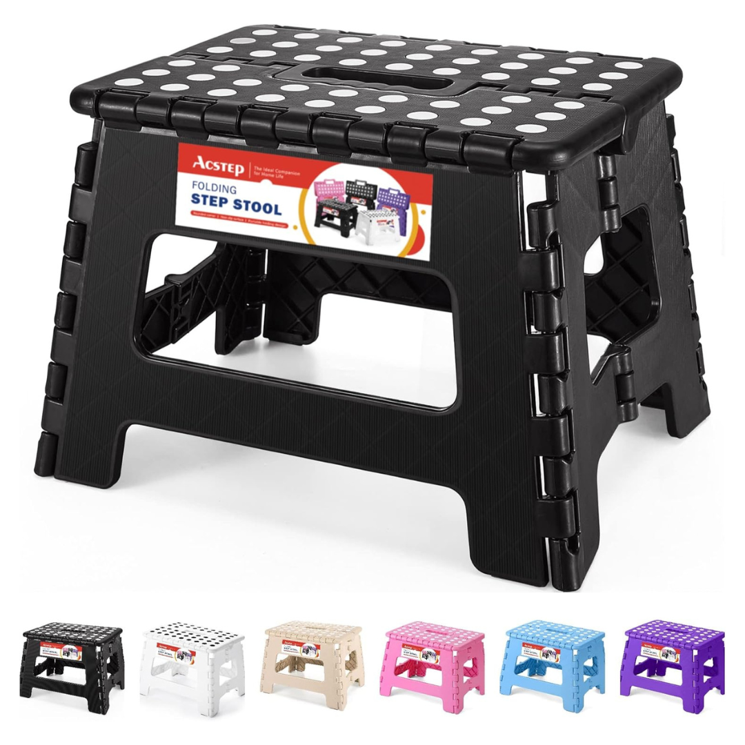 9 Folding Step Stool Holds Up To 300 lb