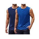 Pack de 2 camisetas sin mangas de entrenamiento para hombre Coofandy