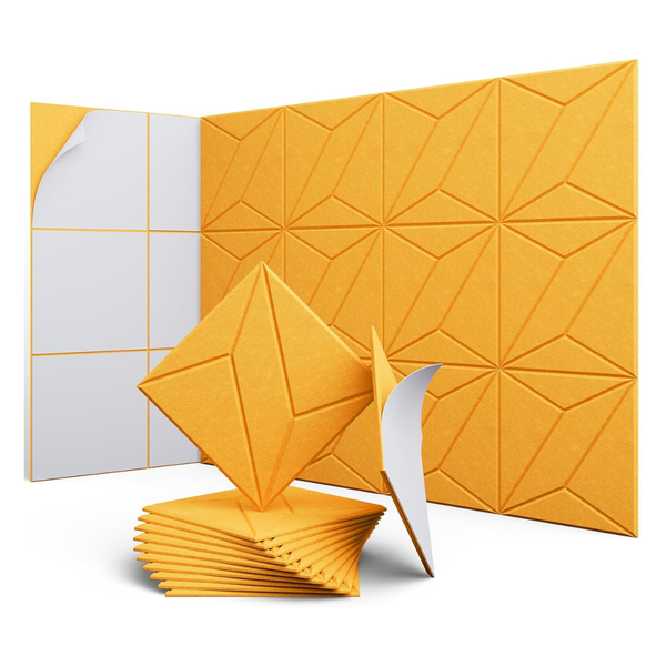12 Pack 12" X 12" X 0.4" Acoustic Panels