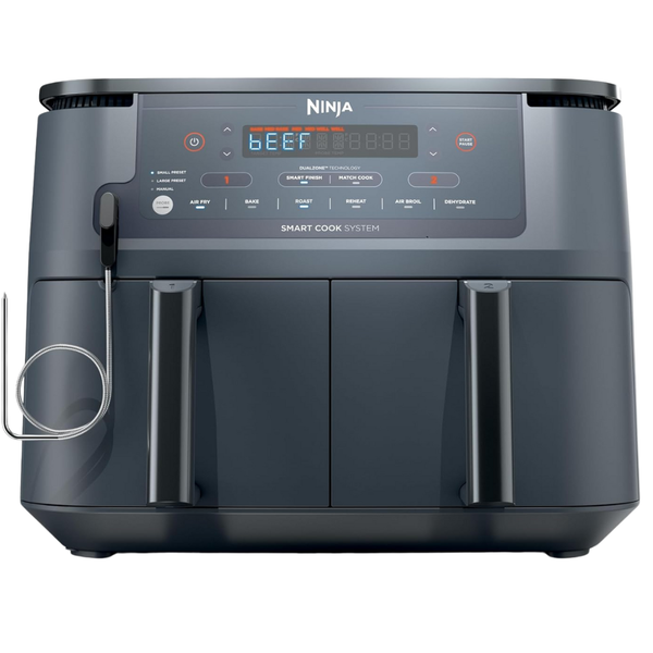 10-Qt Ninja DZ550GY 10-In-1 Air Fryer With Smart Thermometer