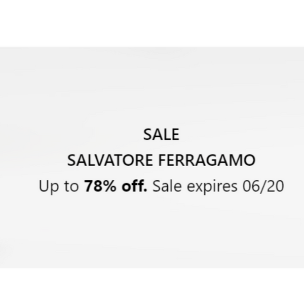 Ferragamo Men's Sale- Up to 75% OFF!