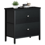 Boluo Nightstand 2 Fabric Drawers Modern Dresser