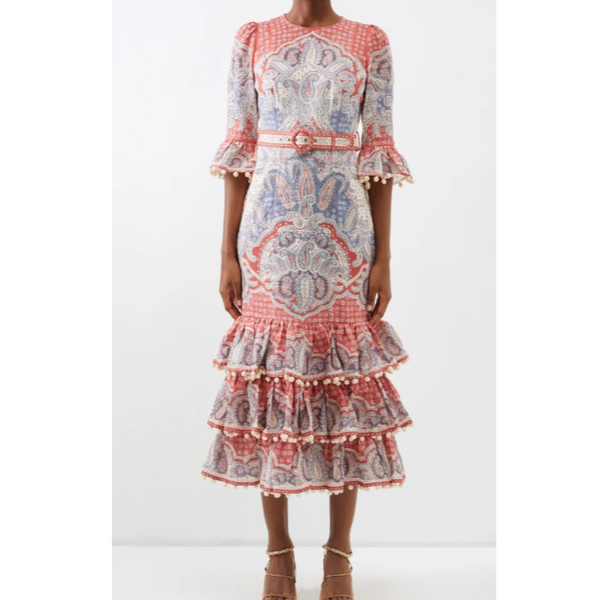 Zimmermann Tiered Linen Voile Dress