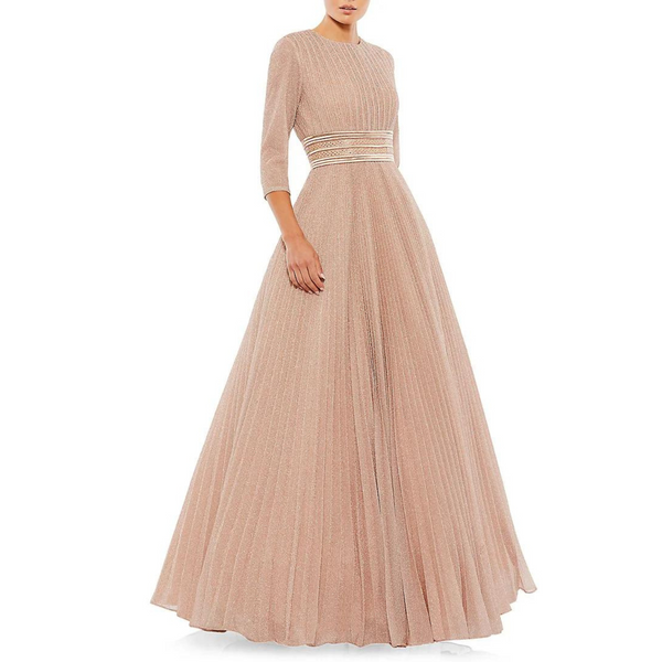 Mac Duggal Shimmering Pleated A-Line Gown (2 COLORS!)