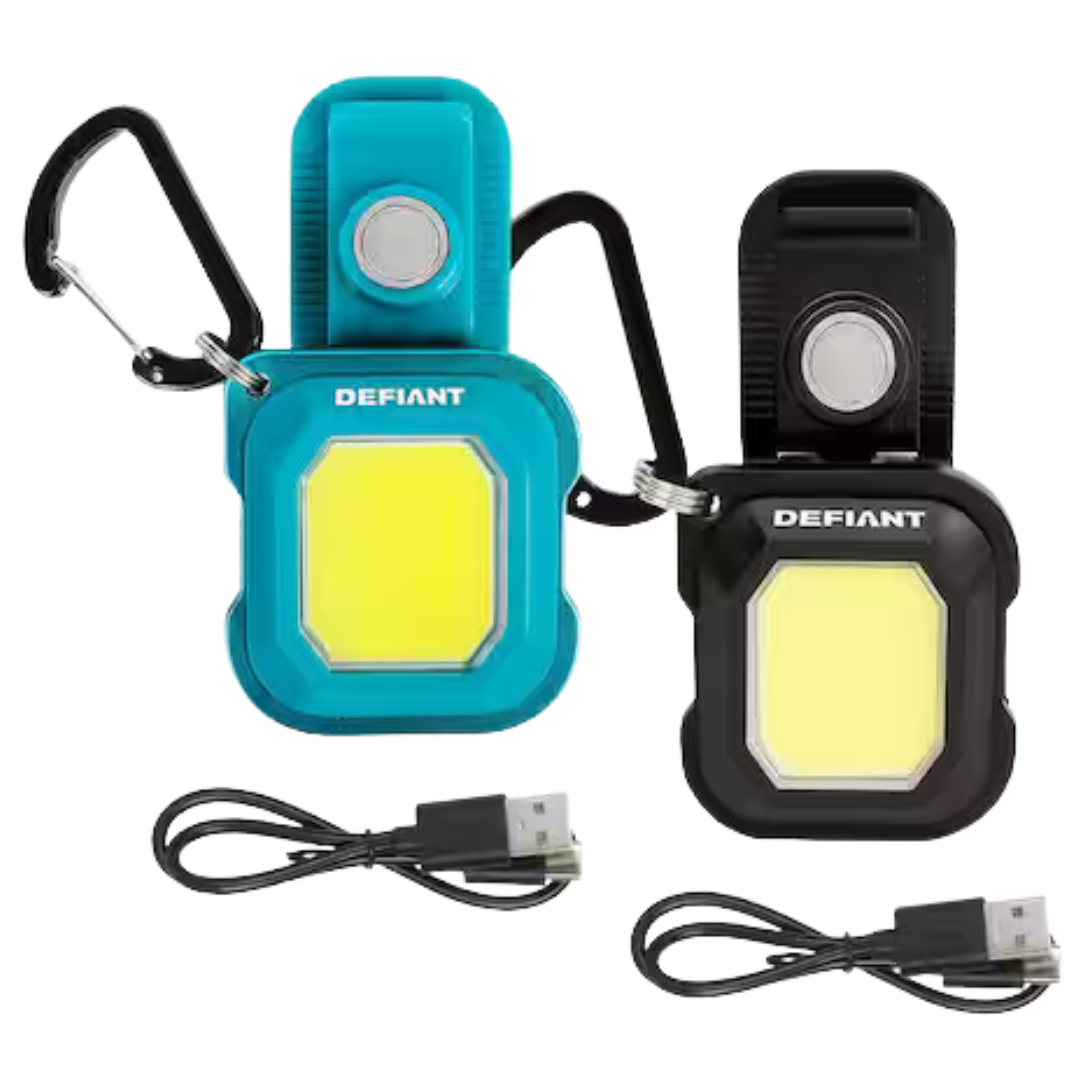 2-Pack Defiant Mini Rechargeable Multi-Use Utility Light
