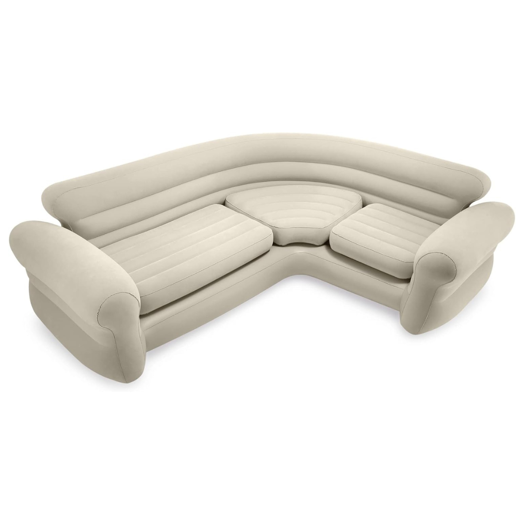 Intex 2-in-1 Valve L-Shaped Inflatable Sofa (101" x 80" x 30")
