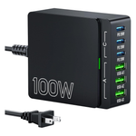 100W 6 Port GaN PD 3.0 Type C/USB A Wall Charger Adapter