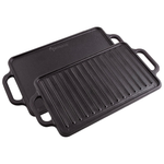 Victoria 13'' x 8.5'' Rectangular Cast Iron Griddle (GDL-189)