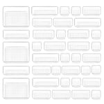 37 Piece Clear Plastic Drawer Organizers Set