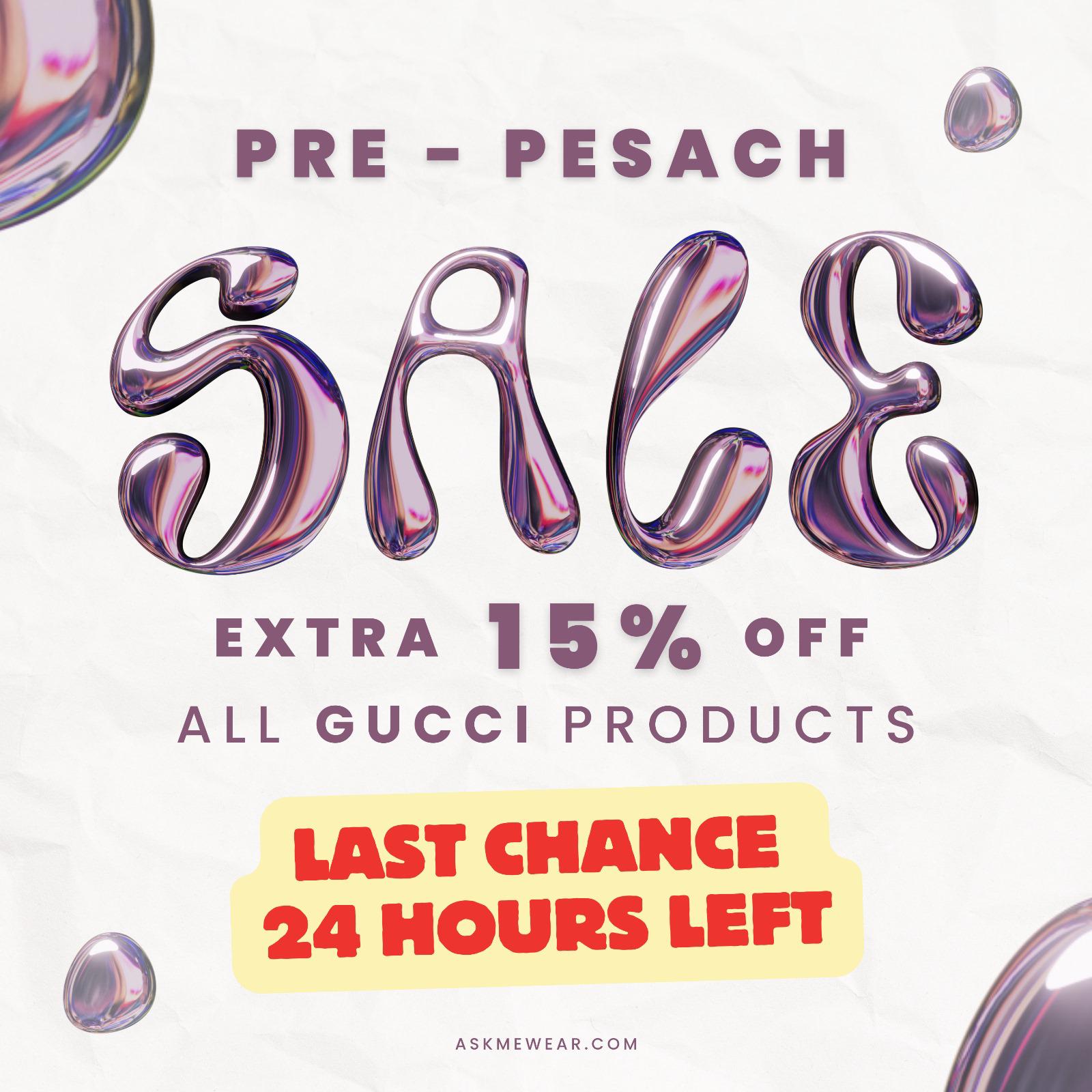 Sponsored: Ending Soon.  Huge Gucci pre-Pesach discount at Ask Me Wear!