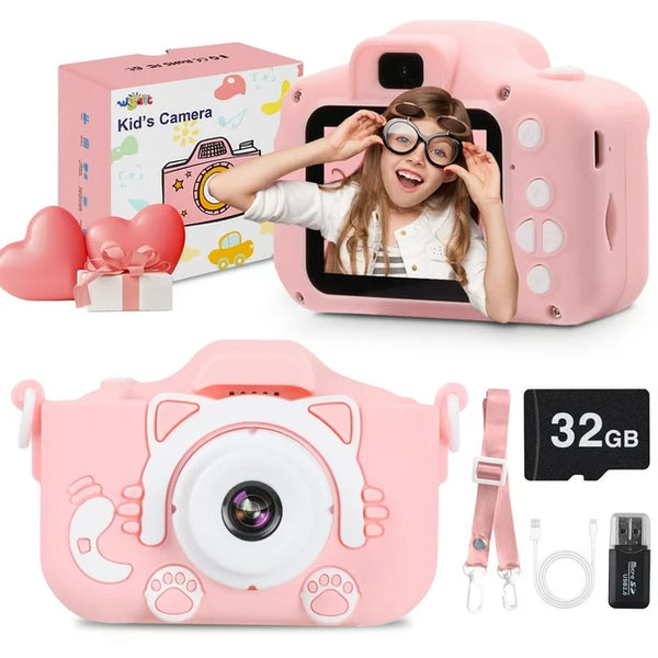 Kids 1080P HD Digital Video Cameras with 32GB SD Card (2 Colors)