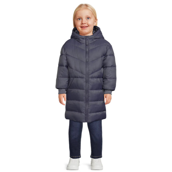Wonder Nation Toddler Long Length Puffer Jacket (4 Colors)