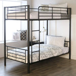 Twin over Twin Steel Bunk Bed (2 Colors)